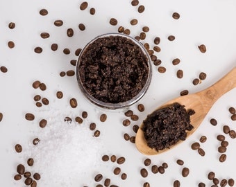SALE Kalahari desert salt & coffee body scrub, body polish, coffee body scrub, salt body scrub, exfoliating scrub