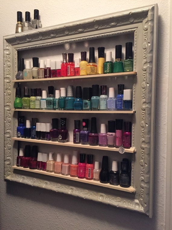Picture Frame Nail Polish Shelf