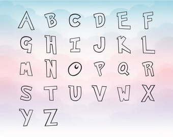 Pokemon font, Pokemon SVG letters, Alphabet Pokemon vector design, Cricut design font, Silhouette font, Dxf, Pdf, Png, Eps, Svg file