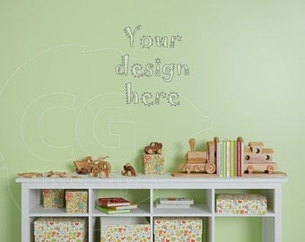 Blank wall mockup, Kids room mockup, No frame mock up, Wall stickers, Styled stock, Emptyness, Nursery art, Product mockups, Wall decal