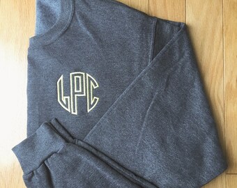 Monogrammed Sweatshirt- Embroidered Crewneck- Monogrammed Sweatshirt- Personalized Pullover