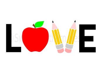 Download Teacher Love Svg | Etsy Studio