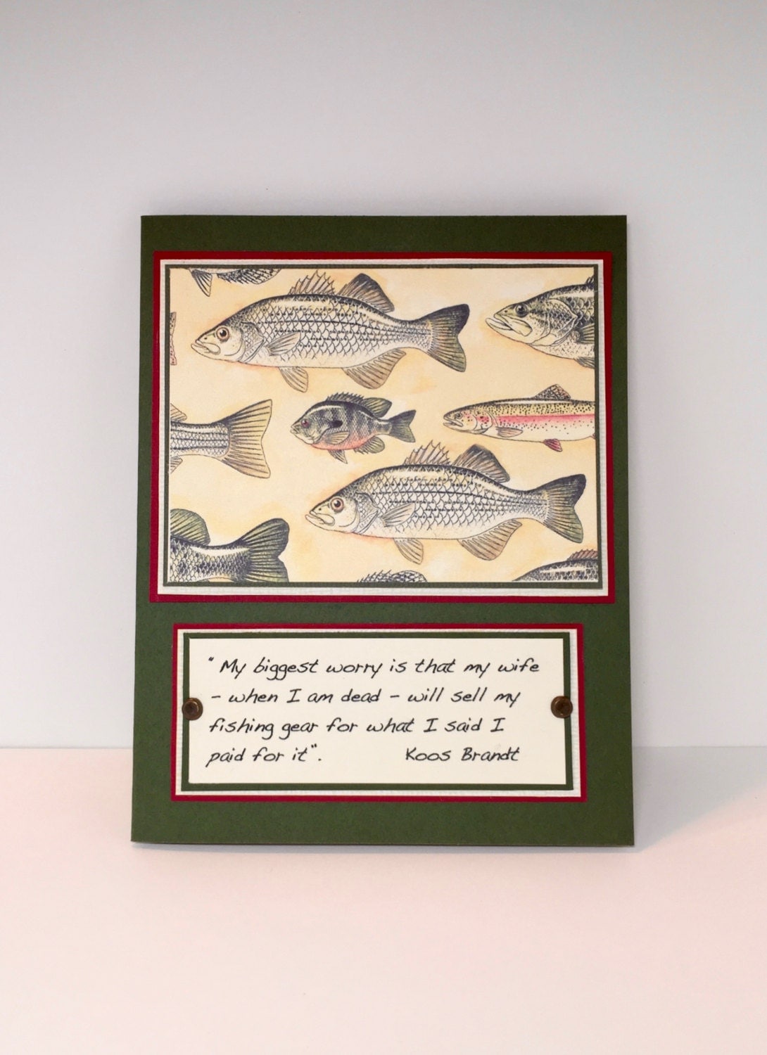 Fishing Card Fisherman Fishing Card Funny Fishing Card