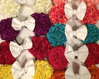 Colorful Floral Minnie Mouse Ears, Flower Disney Ears Headband, Rose Mickey Mouse Ears