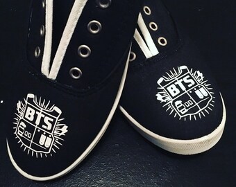 Bangtan BTS kpop *hand painted* Shoes
