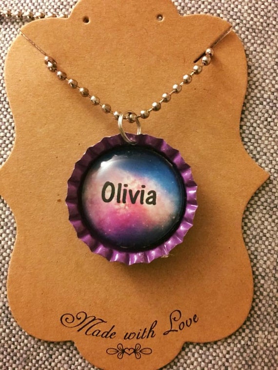 ANY NAME Galaxy Any Color Bottlecap by TheWhaletailDesigns