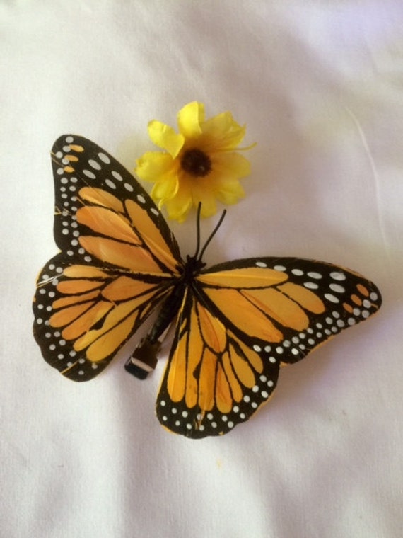 Gold Monarch Butterfly Clip