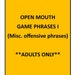 OPEN MOUTH Game Phrases Television Themed