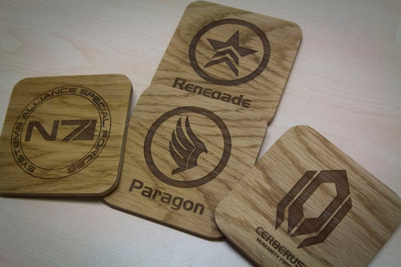 Mass Effect Inspired Drinks Coasters - Set of Four