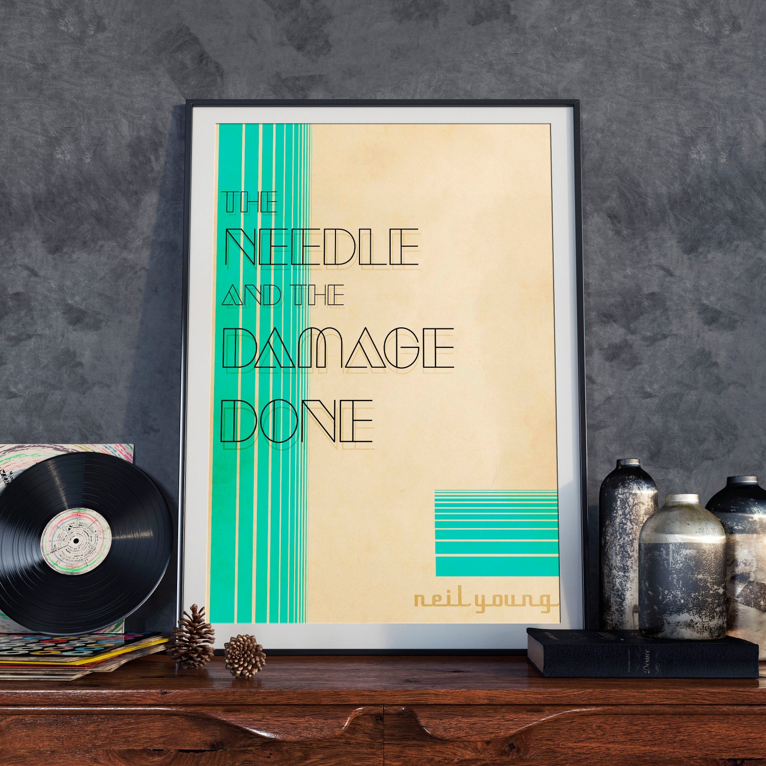 Neil Young The Needle and the Damage Done Music Poster Rock Neil Young The Needle and the Damage Done Music Poster Rock