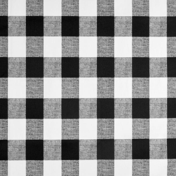 Black and White Plaid Gingham Check Curtains Window Treatments