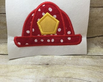 Firefighter Hat Applique, Firefighter Applique