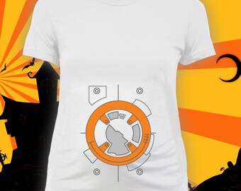 Droid pregnancy announcement shirt, halloween maternity shirt, maternity costume, bb8, baby announcement shirt, maternity halloween -CCB-207