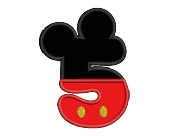 Items similar to Infant, Toddler and Boys Birthday Mickey Number T ...