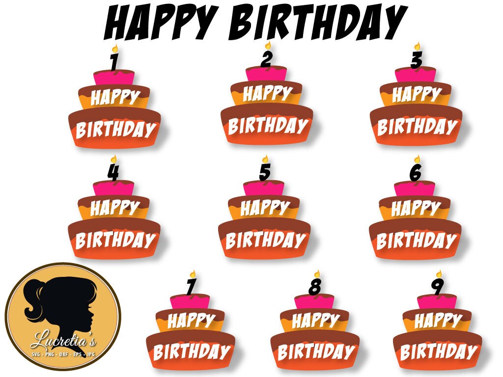 Download Birthday Cake Number Silhouette Svg Birthday Candle Numbers