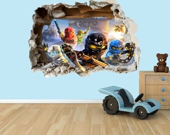 Lego Ninjago 3D Effect Graphic Wall Vinyl Sticker Decal