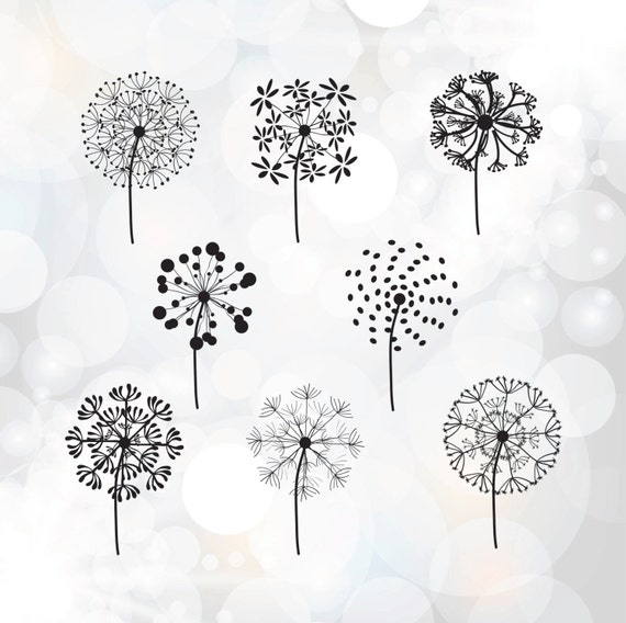 Download Dandelion Flower SVG Digital Cut file for Cricut or by ...