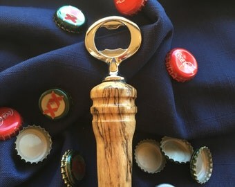 Spalted pecan bottle opener
