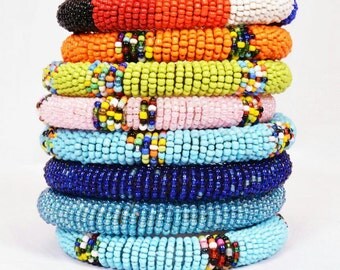 Handmade Maasai Bracelets| Beaded Jewelry|African Jewelry|Beaded Bracelets|Maasai Jewelry|Gift for her| Casual Bracelets|Bold Jewelry