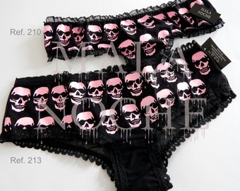 Skull lingerie , Dark lingerie, Goth lingerie, Goth underwear, Skull clothing, Skull panty, Skulls