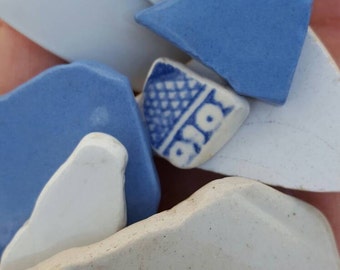 Beach pottery pieces from Ireland,crafts supplies,water tumbled pottery,beach find