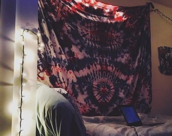 Custom made tie dye hippie tapestry