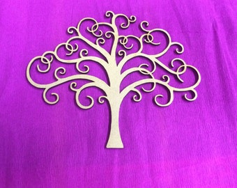 Laser Cut MDF Trees pack of 5