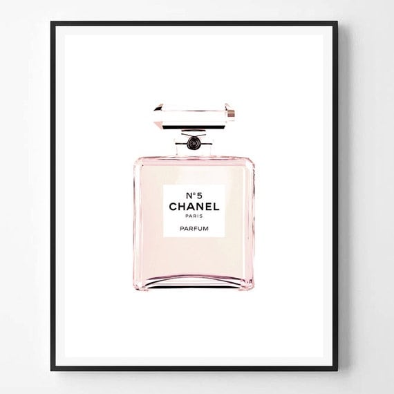 Chanel print Fashion Print Coco Chanel Chanel perfume Pink