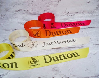 Suitcase ribbon, 2 Meters 25mm ribbon, Holiday ribbon, Identification ribbon, Personalised ribbon, Honeymoon ribbon.