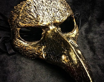 Raven mask, crow mask, masquerade mask, costume mask, fantasy, forest creature, owl mask, bird, custom made,