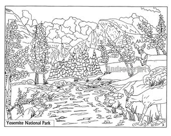 Death Valley National Park coloring page animals nature