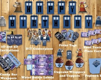 Doctor Who Themed Party Kit - INSTANT DOWNLOAD