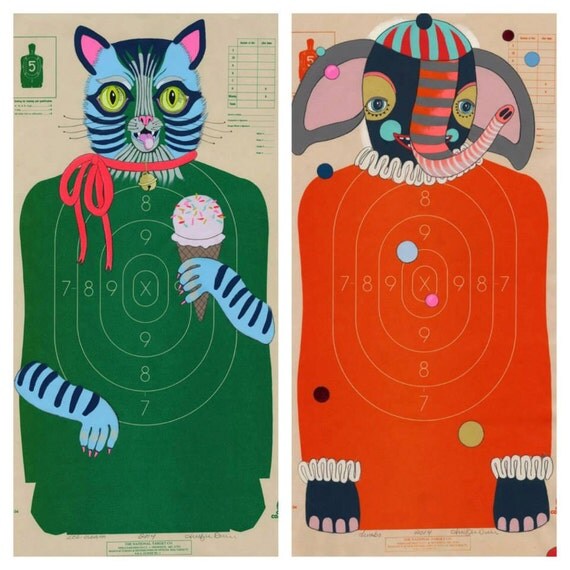 Custom HandPainted Paper Shooting Targets