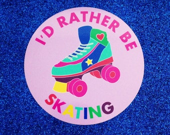 90s Vinyl Circle Stickers - Roller skate - Virtual Pet - Tamagotchi - Clackers