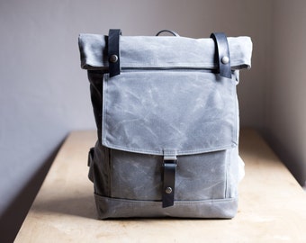 Waxed Canvas Backpack - The Backpack no.1 in Gray