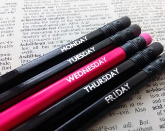 On Wednesdays We Wear Pink - Mean Girls Inspired Pencils - Set of 5