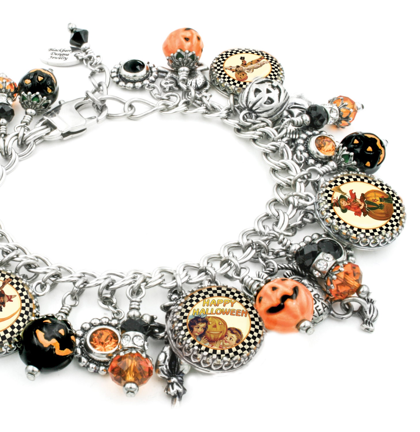 Pumpkin Halloween Jewelry Halloween Charm Bracelet Pumpkin