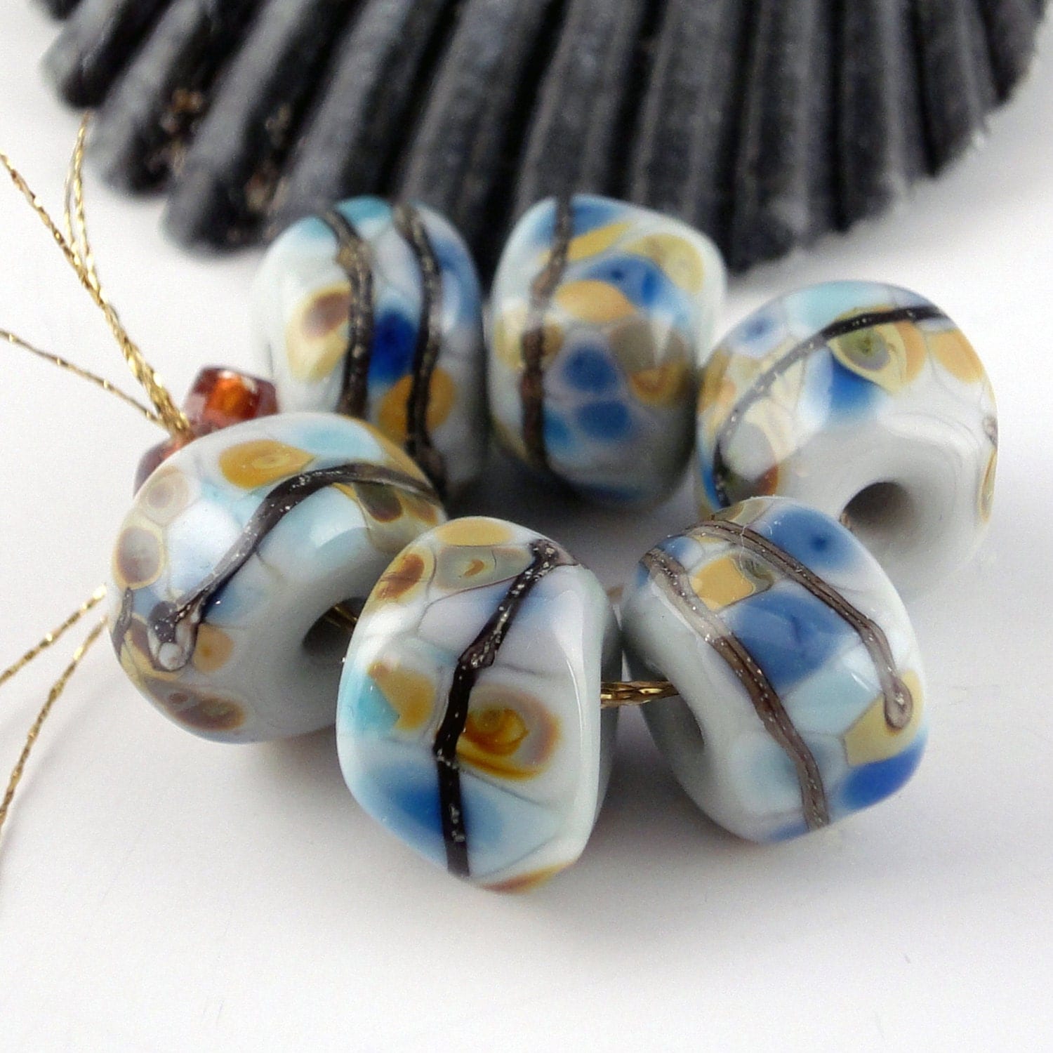 Lampwork Glass Beads Handmade Lampwork Bead Set Jewelry