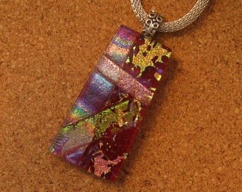 Dichroic Pendant - Dichroic Jewelry - Fused Glass Pendant - Fused Glass Jewelry - Dichroic Necklace