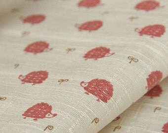 4147 -  Japanese Hedgehog Cotton & Waterproof Fabric - 43 Inch (Width) x 17 Inch (Length)