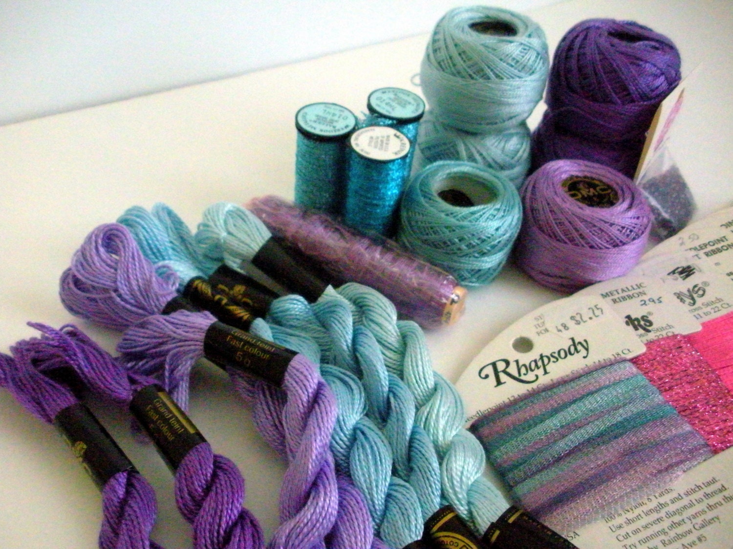 Needlepoint Yarns Floss Ribbon DMC Cotton Perle Watercolours