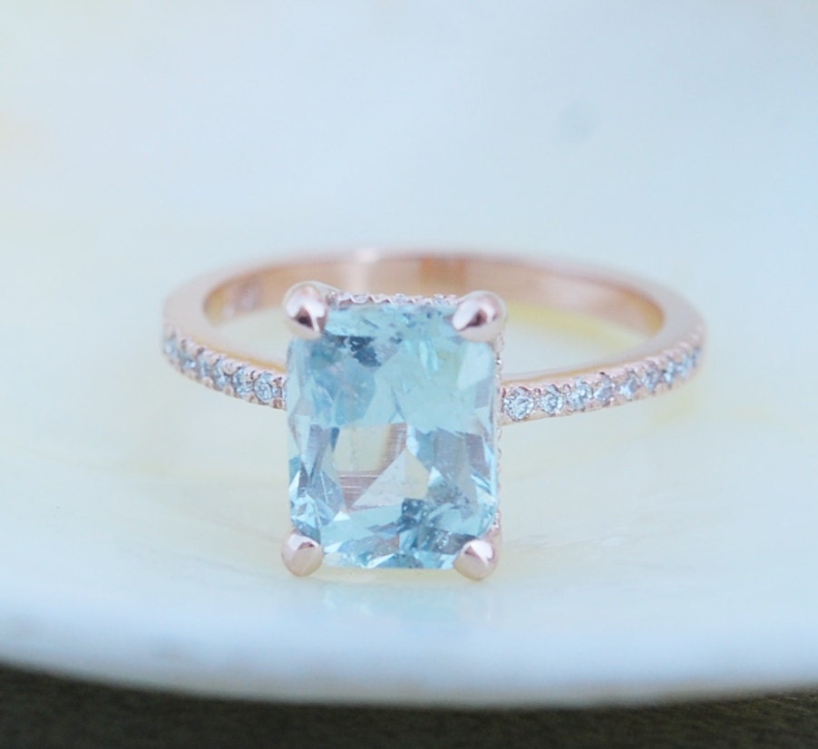 reserved Mint sapphire ring. Blake Lively engagement ring 3.17ct Mint ...