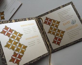 Indian Wedding Invitation and RSVP Card with by SamvadiyaCards