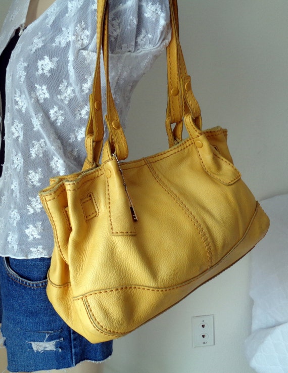 fossil yellow bag