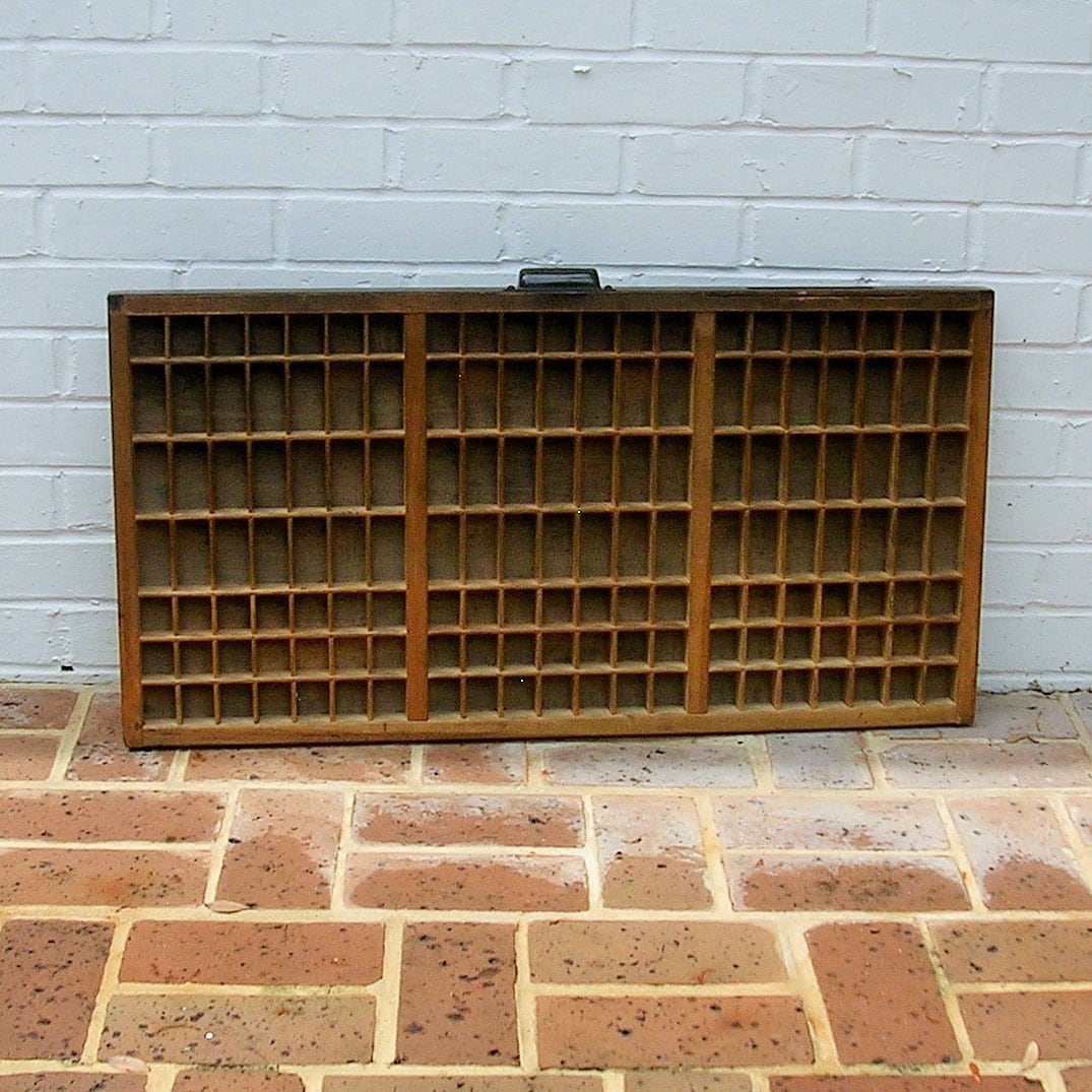 Antique Vintage Printers Wooden Tray Antique Vintage Hamilton