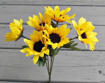 Artificial Sunflowers - Silk Sunflower - Artificial Flower - Craft Supply - Sunflowers - Sunflower Arrangement - Sunflower Wedding - Flower