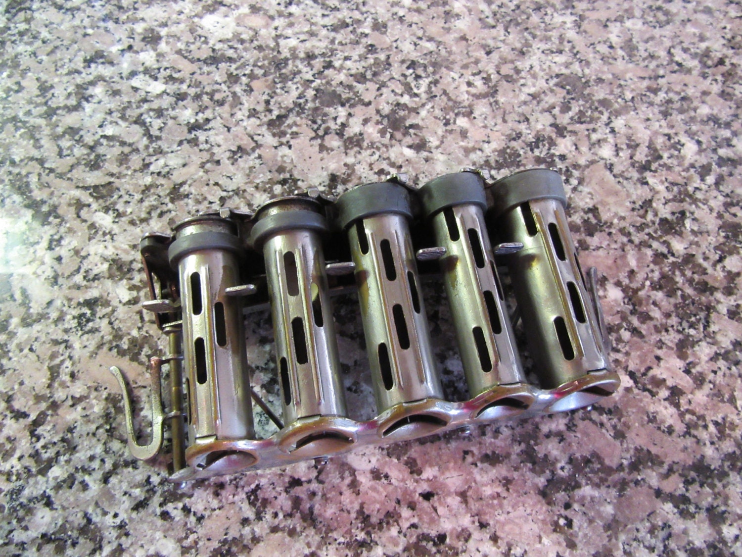 NICE old metal coin changer with belt by HeathersCollectibles