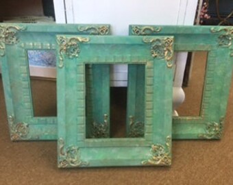 Painted Frames in Shades of Blues and Greens