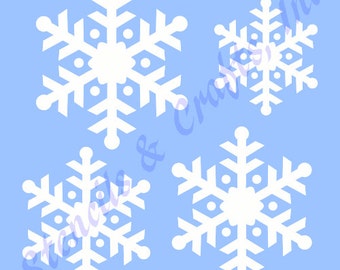 SNOWFLAKES CHRISTMAS STENCIL stencils template templates craft paint pochoir pattern scrapbook paint background #5 new