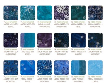 Artisan Batiks Noel by Lunn Studios, complete collection 5 inch square Charm Squares